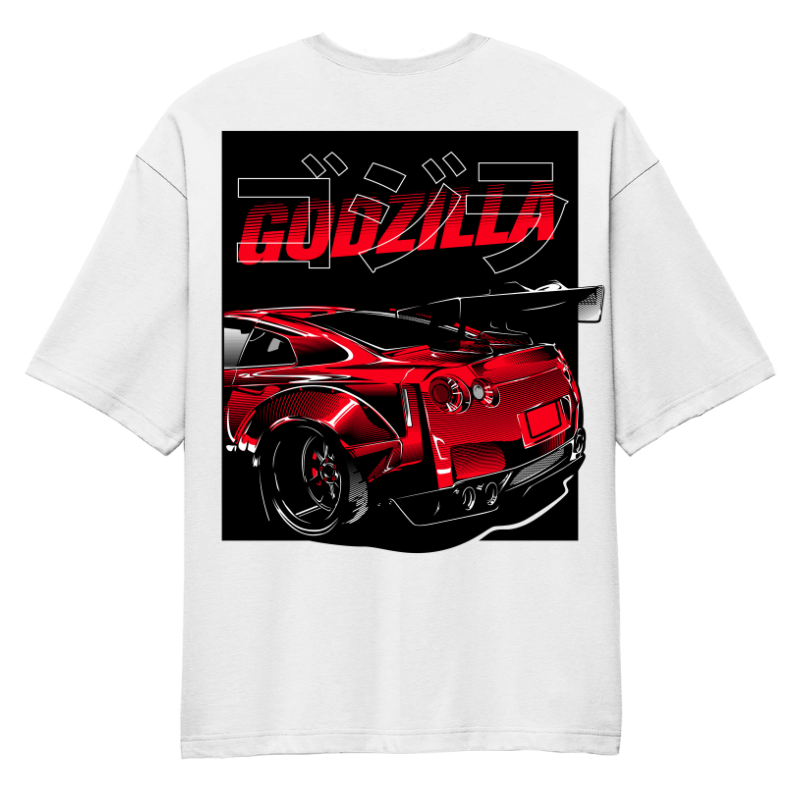 Godzilla Nissan Gt-R Oversized T-Shirt