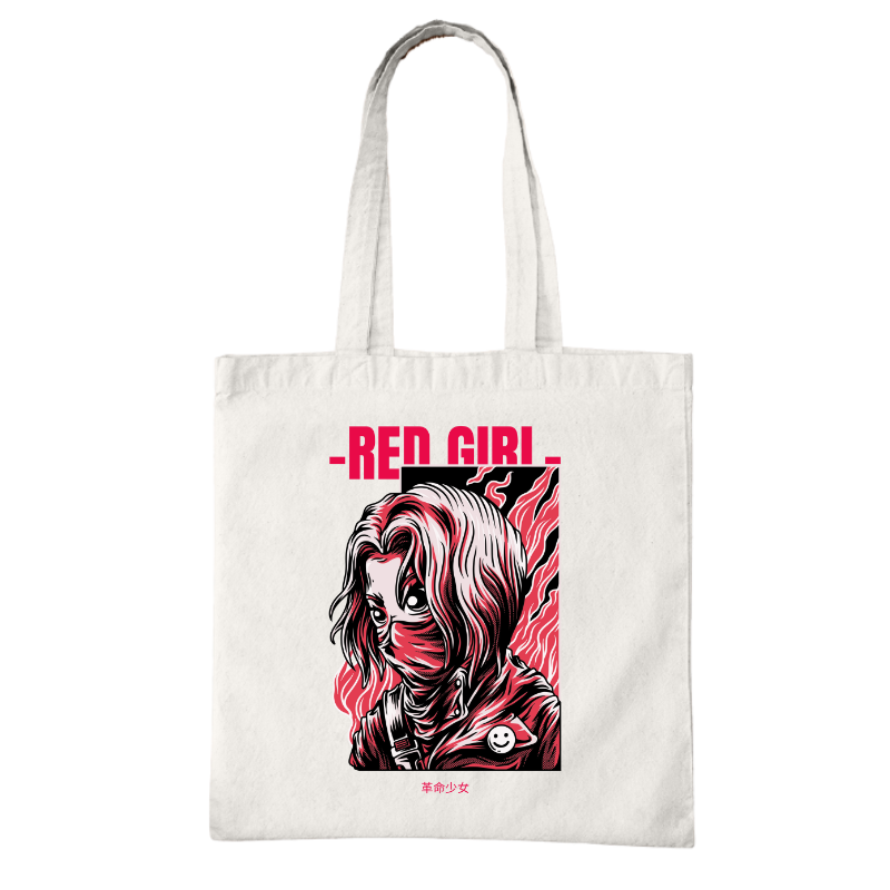 Red Girl Tote Bag